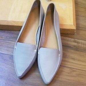 J. Crew Shoes - Gray NEW J Crew leather pointed toe flats J. Crew Shoes - Gray NEW J Crew leather pointed toe flats